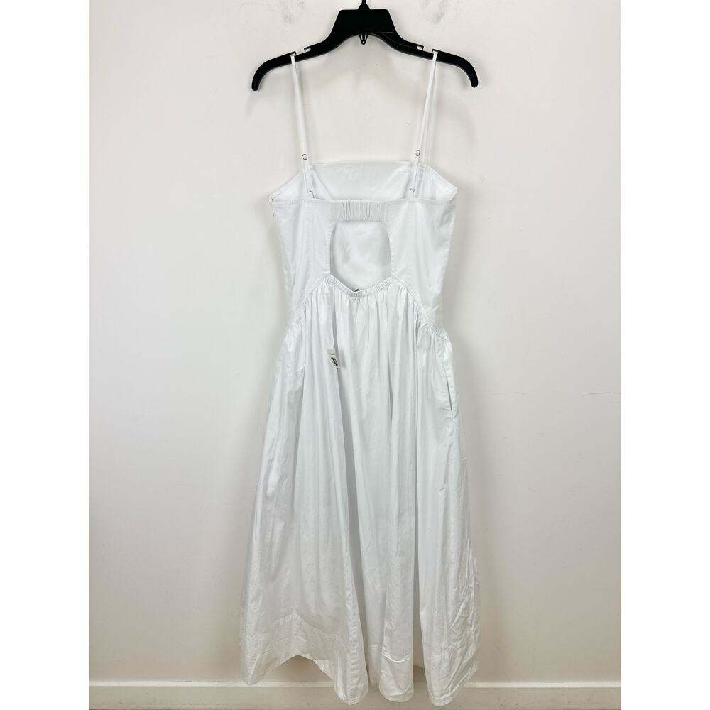 Madewell Poplin Seamed Maxi Dress A Line Minimalist Cotton White US 8 NWT - Picture 12 of 14